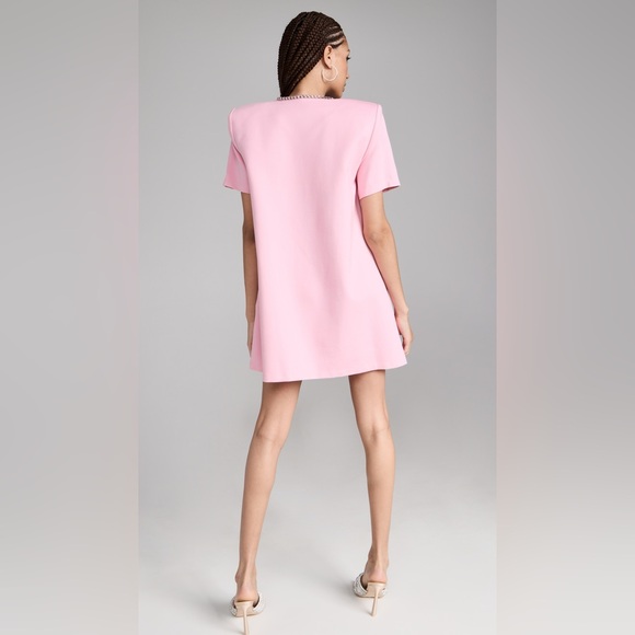 NWT AREA pink crystal bow v neck t shirt dress - Picture 4 of 12